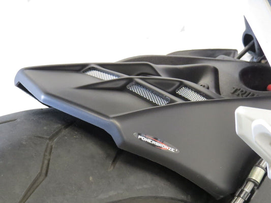 Hugger Rear Guard TRIUMPH STREET TRIPLE R, RS,S, moto2 WHITE - SILVER MESH