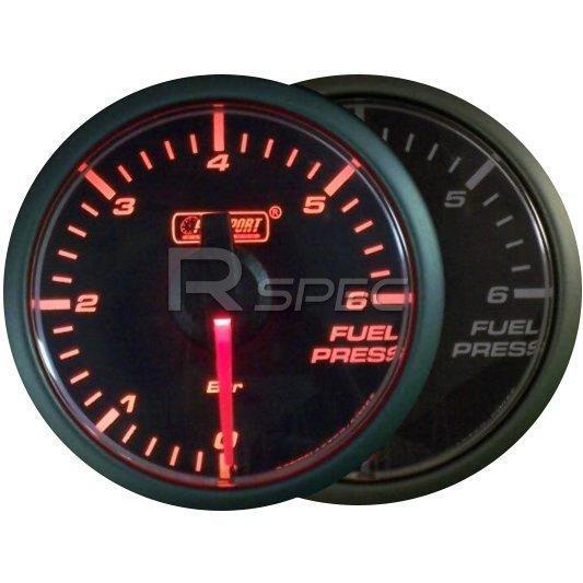 Prosport 45mm Fuel Pressure Gauge Amber / Clear Stepper Motor