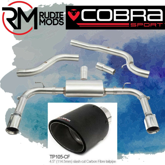 Cobra Sport GPF-Back Performance Exhaust - Ford Focus ST Estate Mk4 - Carbon Tip