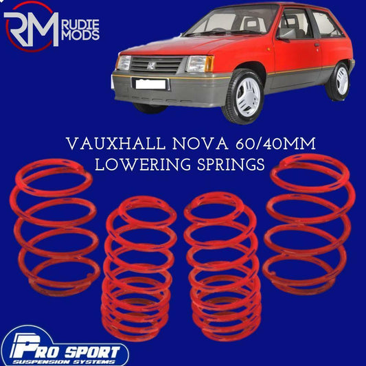 ProSport Lowering Springs for Vauxhall Nova 60/40mm Authorised Dealer 120433