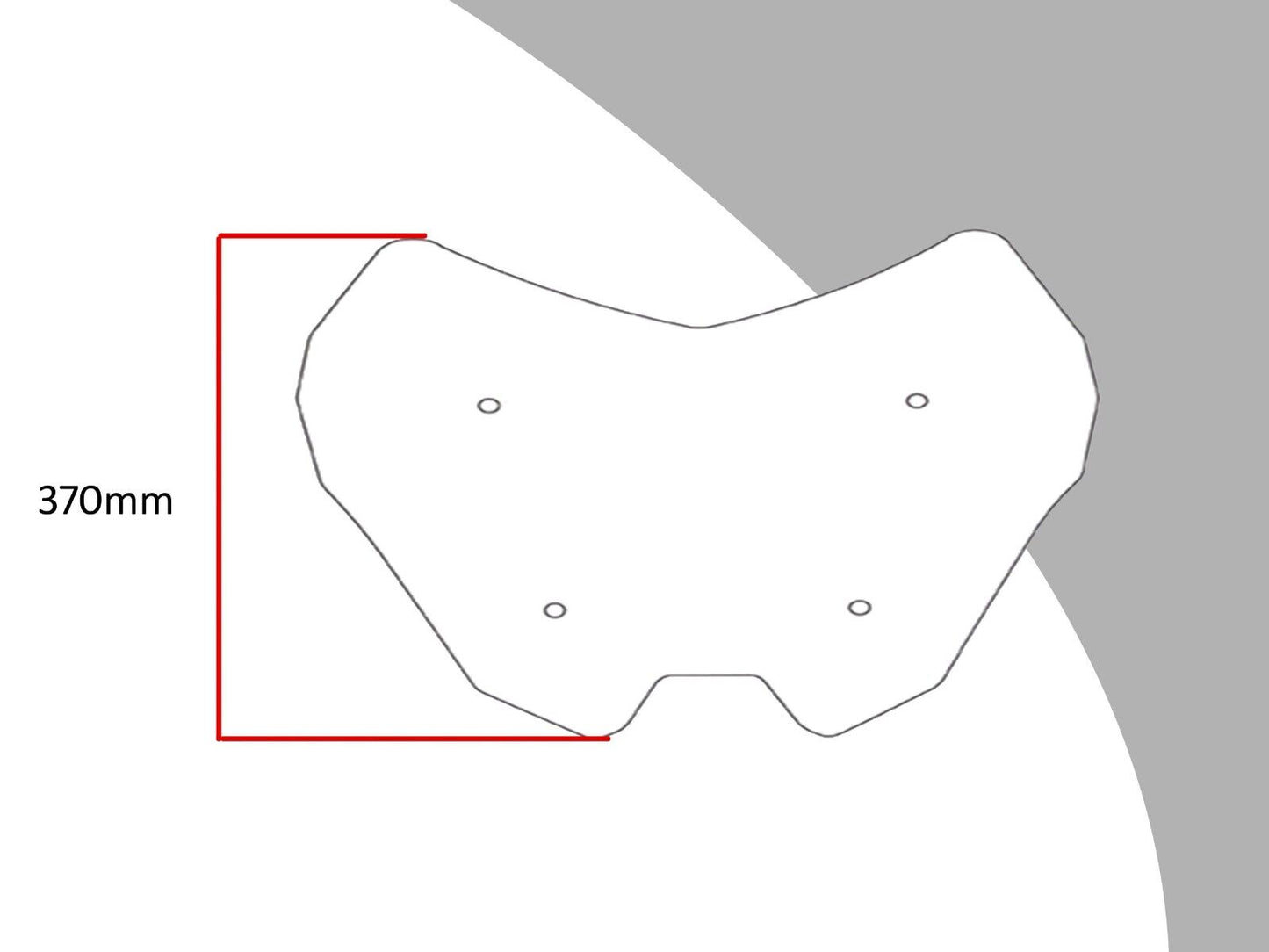 Adventure Sports Screen Wind deflector (370 MM) BMW R1200RS 15-18, R1250RS 19-23