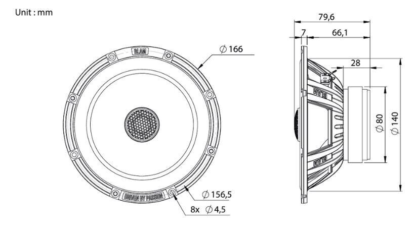 Ford B-Max BLAM RELAX EC165 Front Door Coaxial Speaker Upgrade