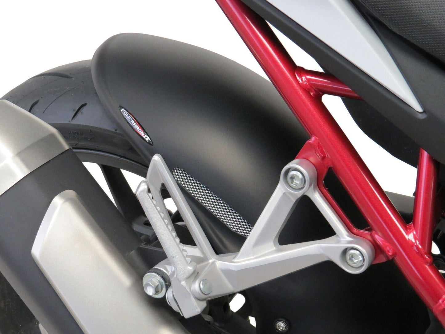 Hugger, Rear Fender, Mud Guard HONDA CB750 Hornet 2023 CARBON LOOK -SILVER MESH