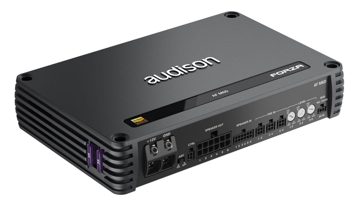 Audison Forza AF M6D - High-power 6-channel Car amplifier 6x135W RMS
