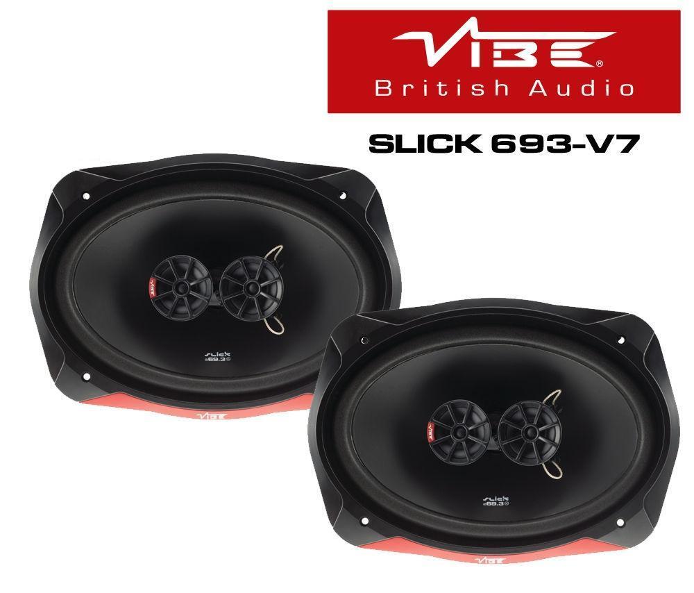 Vibe SLICK693-V7 6"x9" 3 Way Coaxial Car & Van Shelf Audio Speakers - 1 Pair