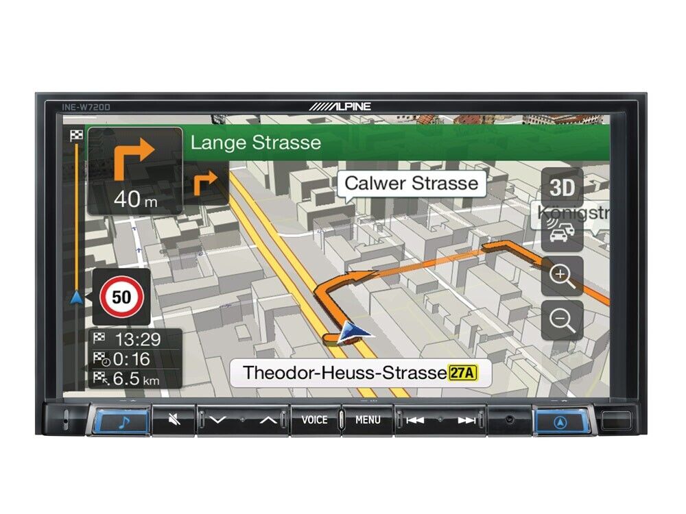 Alpine 7” Touch Screen Navigation with TomTom maps Apple CarPlay & Android Auto