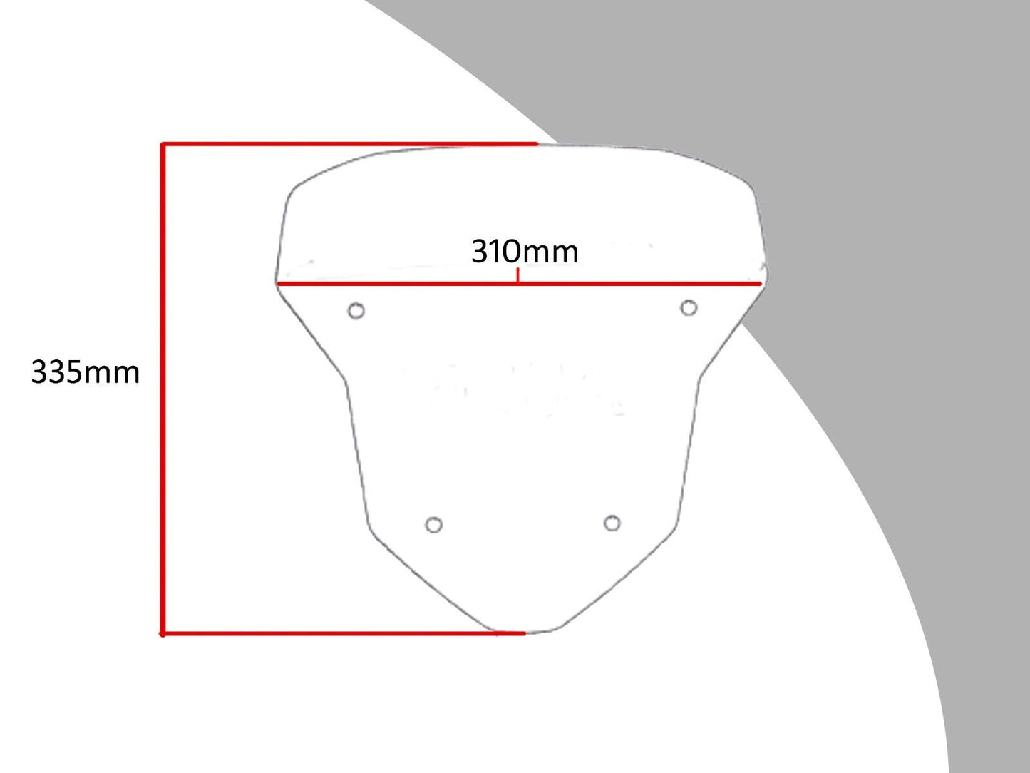 Adventure Screen wind deflector TRIUMPH Tiger 900 GT Rally 850 Sport 335MM HIGH