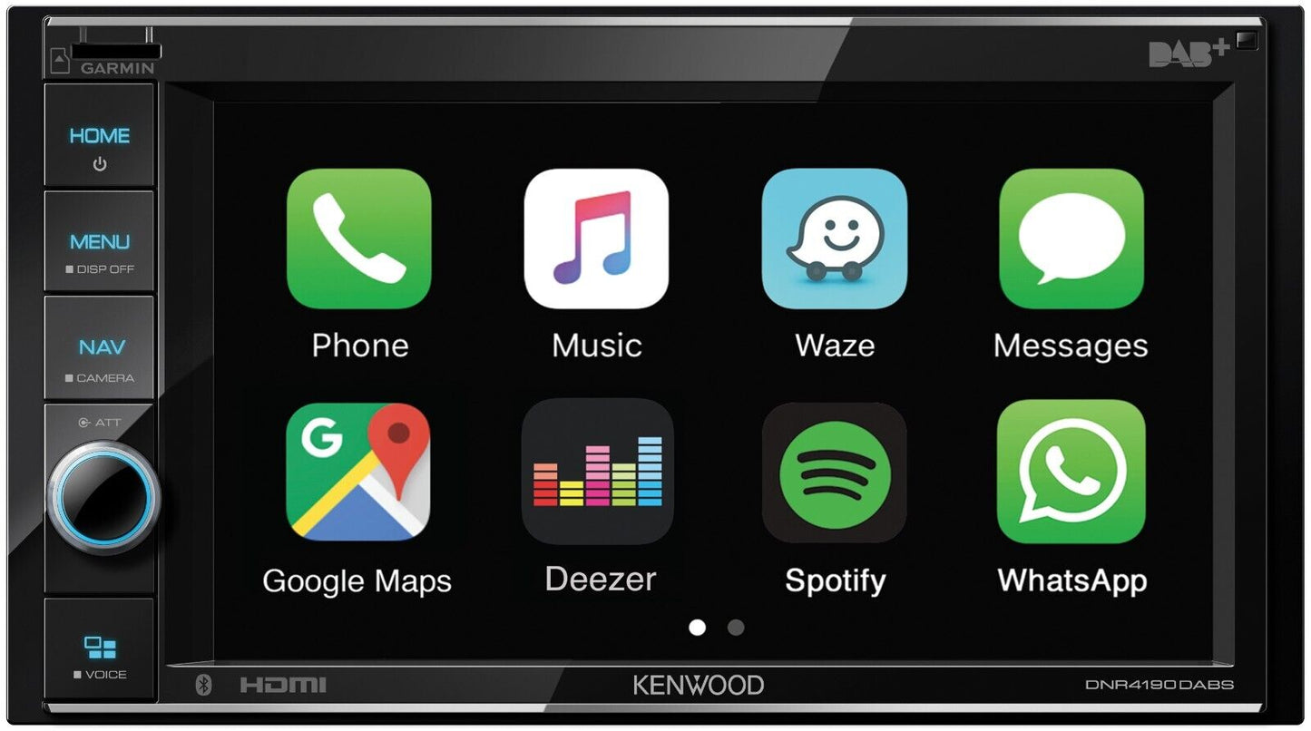 KENWOOD DNR 4190DABS 6.2" Navigation Carplay Android Auto Headunit with Bluetoot