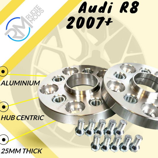 Audi R8 2007 on 25mm Hubcentric Wheels Spacers 1 pair