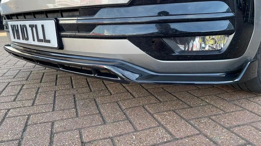 Front Splitter Gloss Black TL Design VW Transporter T6.1 2020 - Onwards