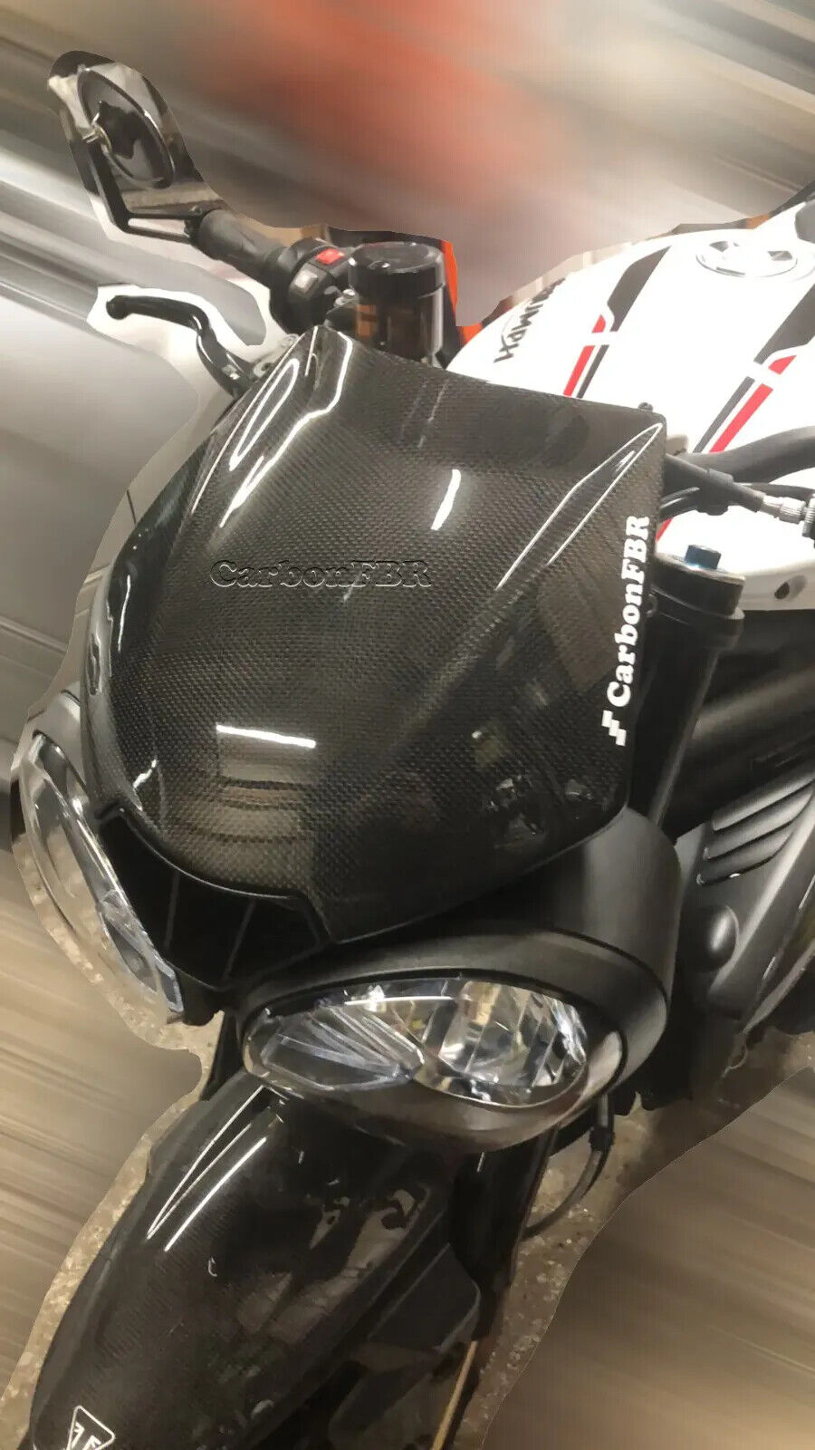 carbon fibre Triumph Street Triple 2020 onwards Extended flyscreen carbonFBR