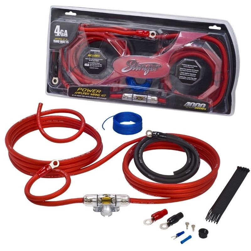 Stinger SK4241 Car Audio Power Wiring Kit 4 Gauge 100% Copper