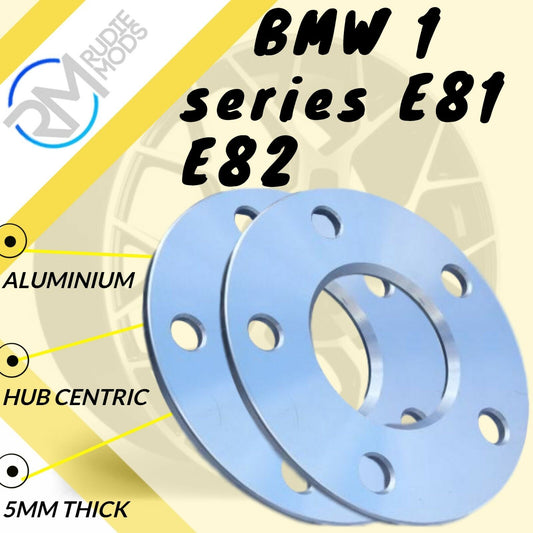 5mm Alloy Hubcentric Wheel Spacers 5x120 72.6 1 pair to fit BMW 1 series E81 E82