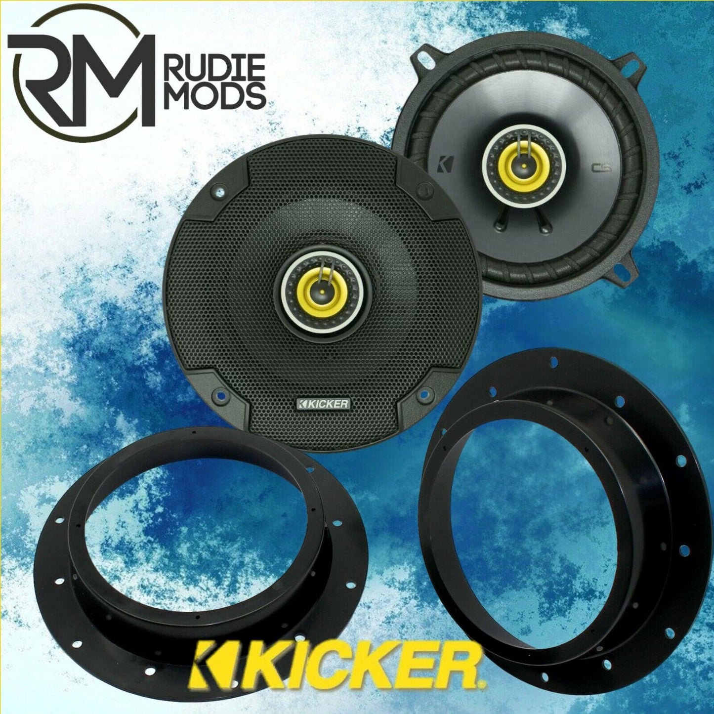 VW Transporter T5 2008 On Kicker 17cm Front Door Speaker Upgrade Kit