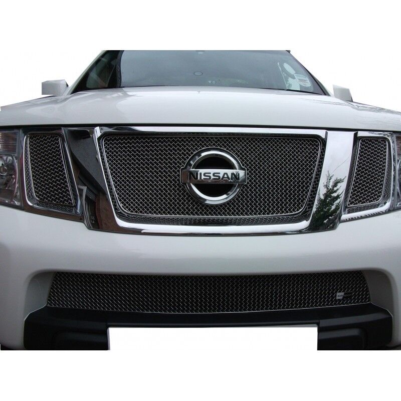Zunsport fits Navara 2013 onwards Front Stainless Steel Grille Set Kit