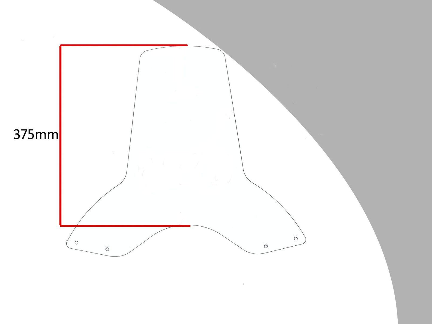 Touring Screen, Wind deflector ROYAL ENFIELD ,HIMALAYAN 2021-2023 (375 MM HIGH)