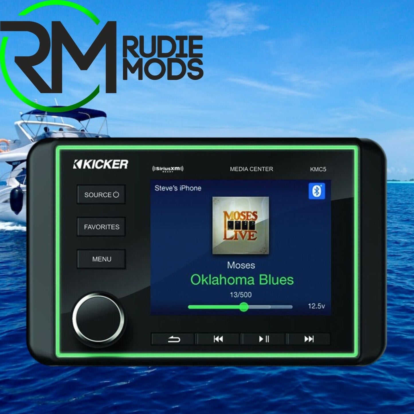 KICKER MARINE SOURCE UNIT Bluetooth, DUAL ZONE, NMEA COMPATIBILITY, AV-in, 6x25w