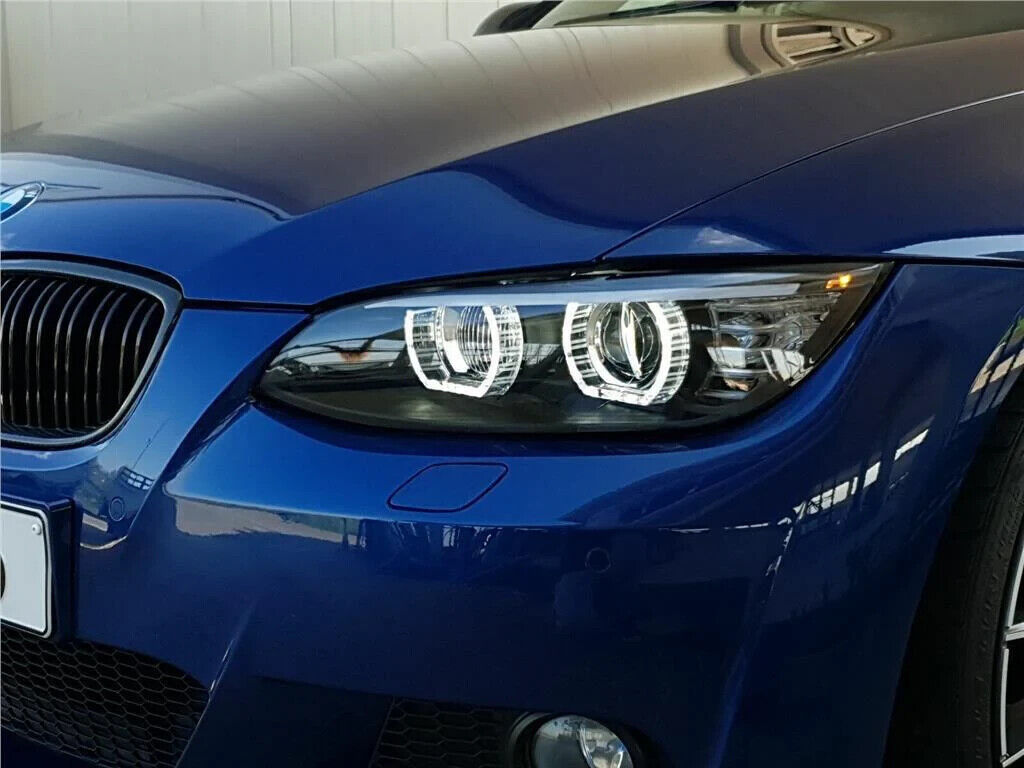 BMW 3 Series E92 E93 2007-10 Black LED 3D DRL Xenon Headlights