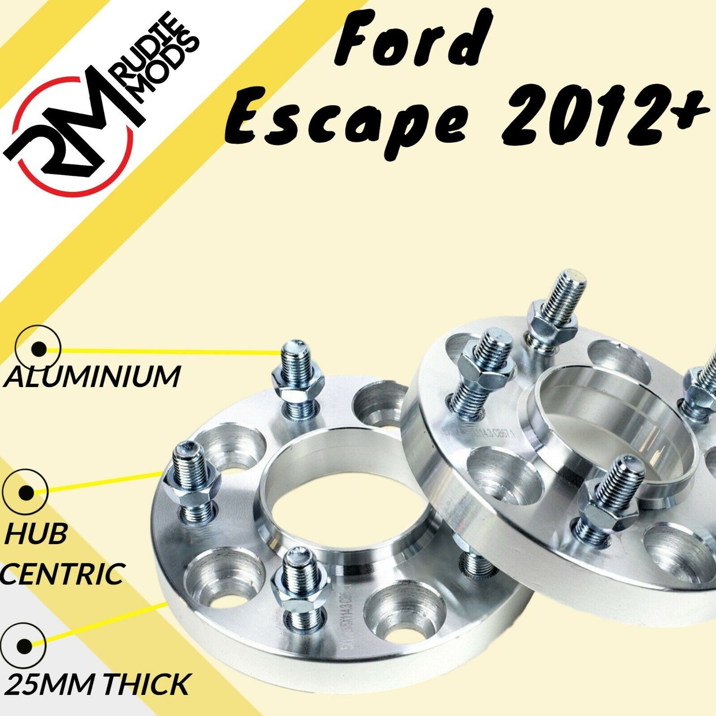 Ford Escape 2012 on 5x108 25mm Hubcentric wheel spacers 1 pair - UK MADE