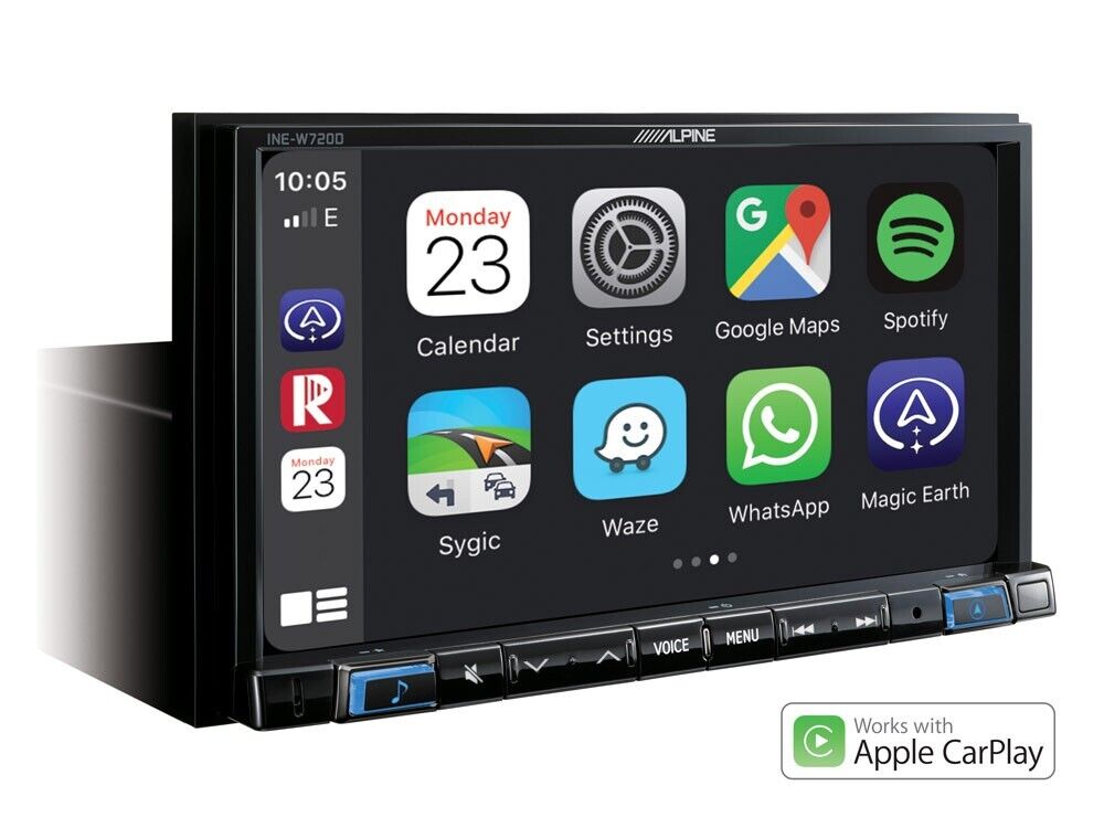 Alpine 7” Touch Screen Navigation with TomTom maps Apple CarPlay & Android Auto