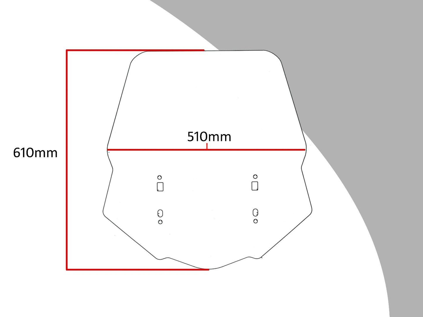 TOURING SCREEN (610 MM HIGH), HONDA GL1800 GOLDWING, 18-23 LIGHT TINT