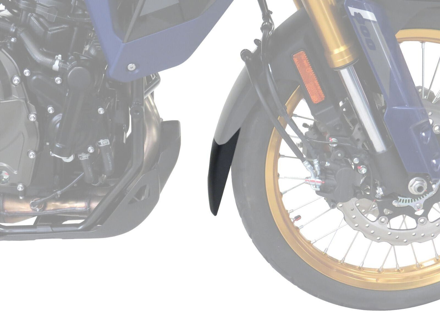 MATTE BLACK front Mud extenders deflector splash guard SUZUKI V-STROM 800DE, 23