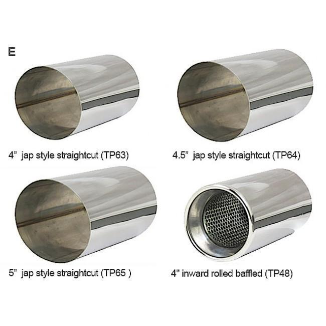 Cobra Sport fits Impreza Turbo 01-07 Cat Back Exhaust Round Pipe Res 2.5"