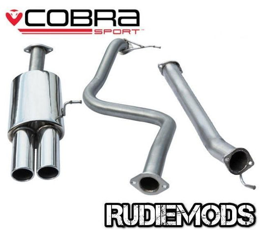 Cobra Sport Ford Fiesta Mk7 13 on ST180 Cat Back Exhaust Twin Tailpipe Non Res