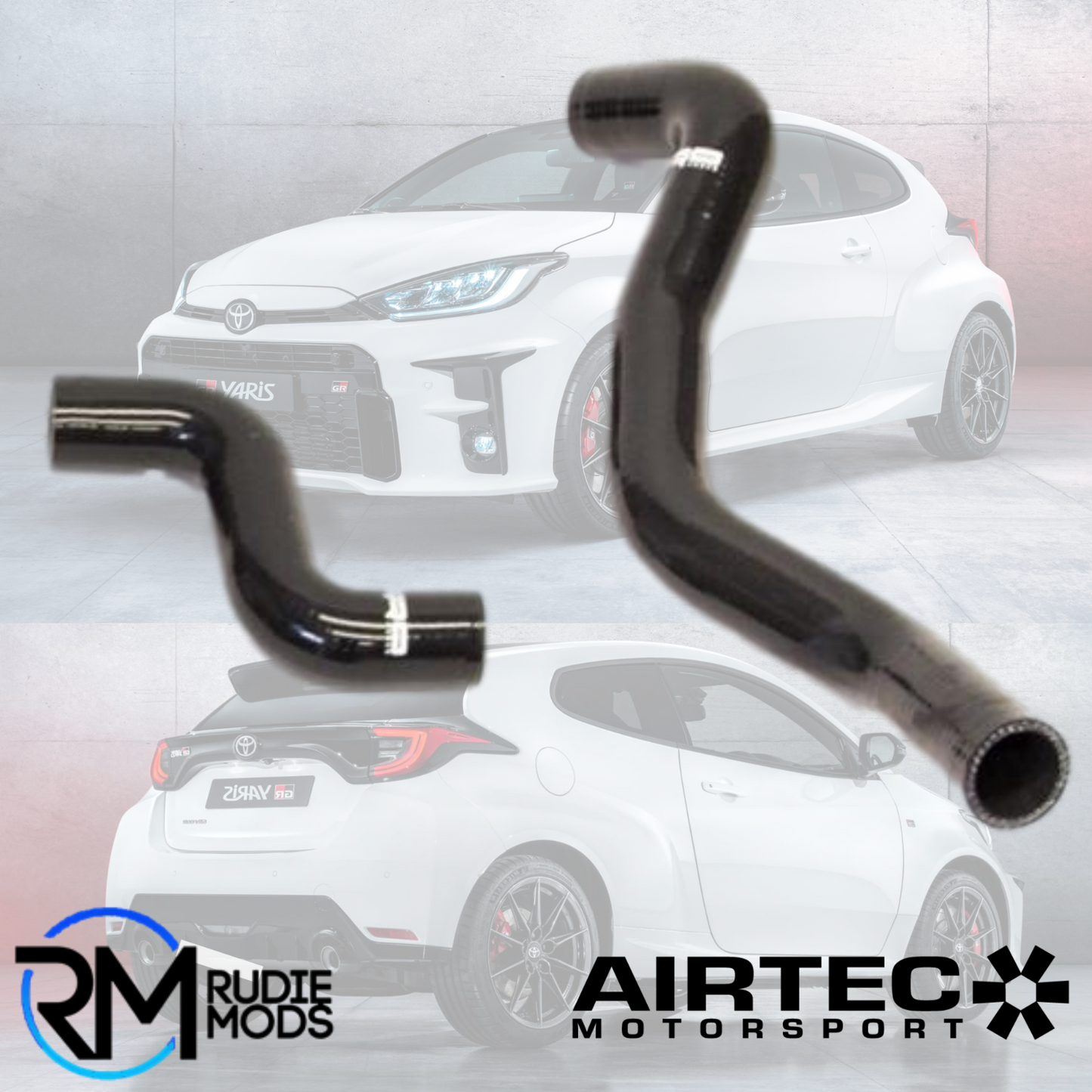 NEW PRO HOSES 2 PCE COOLANT HOSE KIT FOR TOYOTA YARIS GR - BLACK