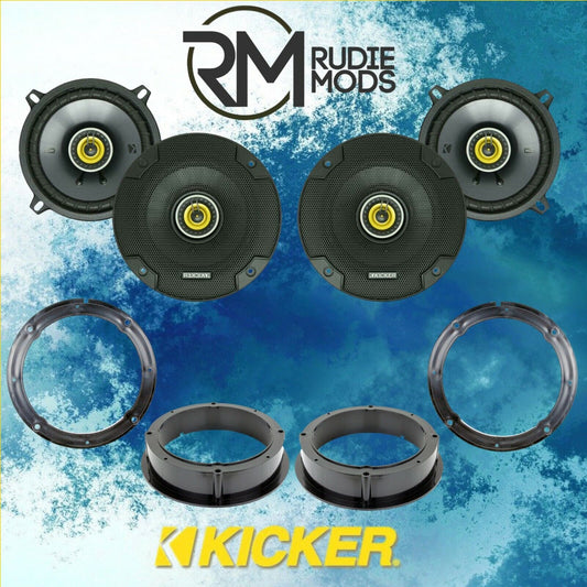 VW Golf MK4 1998 - 2004 Kicker 17cm Front & Rear Door Speaker Upgrade Kit