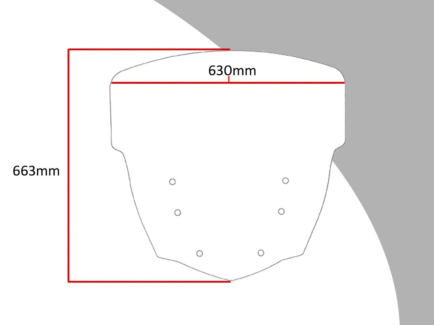 Touring Screen wind fly deflector BMW ,K1600GT 11-23, K1600B 17-23 (663 MM)