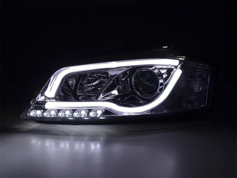 Audi A3 2003-2008 8P Black Led Light Bar DRL Daylight Running Light Headlights