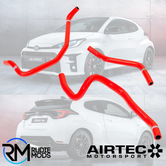 PRO HOSES 3 PCE AUXILIARY HOSES FOR TOYOTA YARIS GR - RED