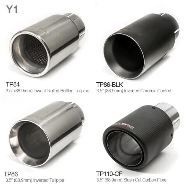 COBRA SPORT BMW M3 F80 3" Valved Secondary Cat Back Performance Exhaust Carbon