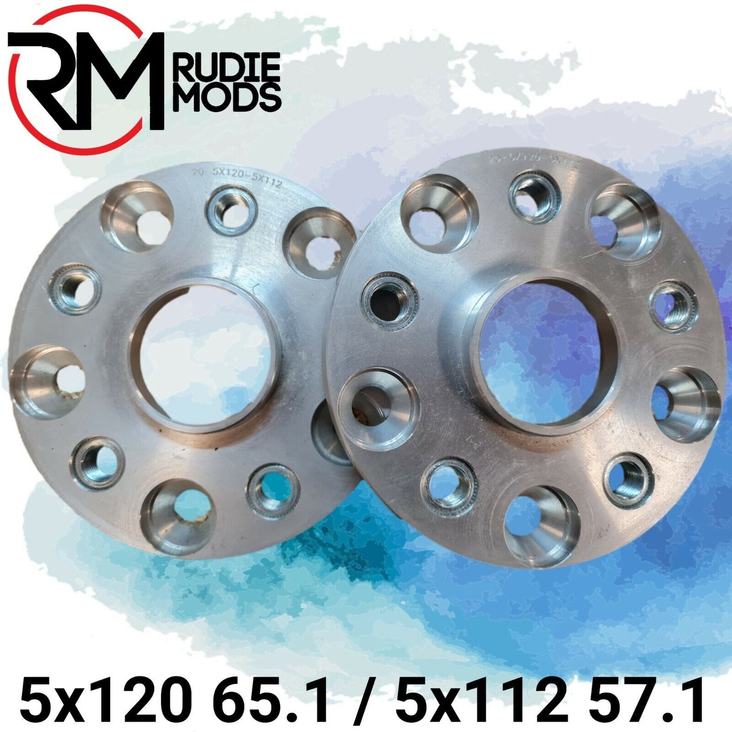 5x120 - 5x112 65.1 - 57.1CB Hubcentric Wheel Adapters 20mm UK MADE 2 Pairs