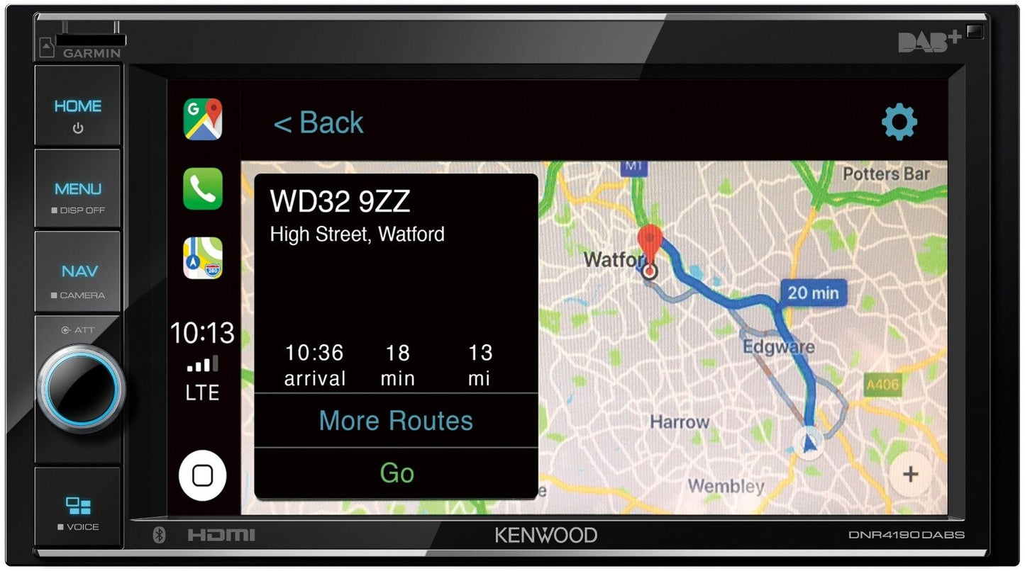 KENWOOD DNR 4190DABS 6.2" Navigation Carplay Android Auto Headunit with Bluetoot