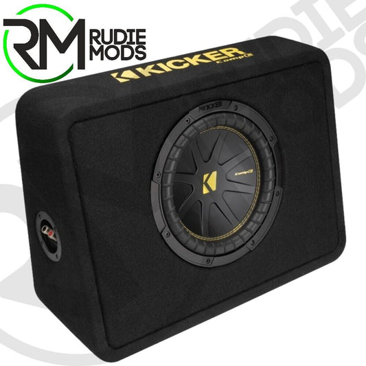 Kicker 10" Slim Subwoofer Enclosure - 4 ohm KA50TCWC104