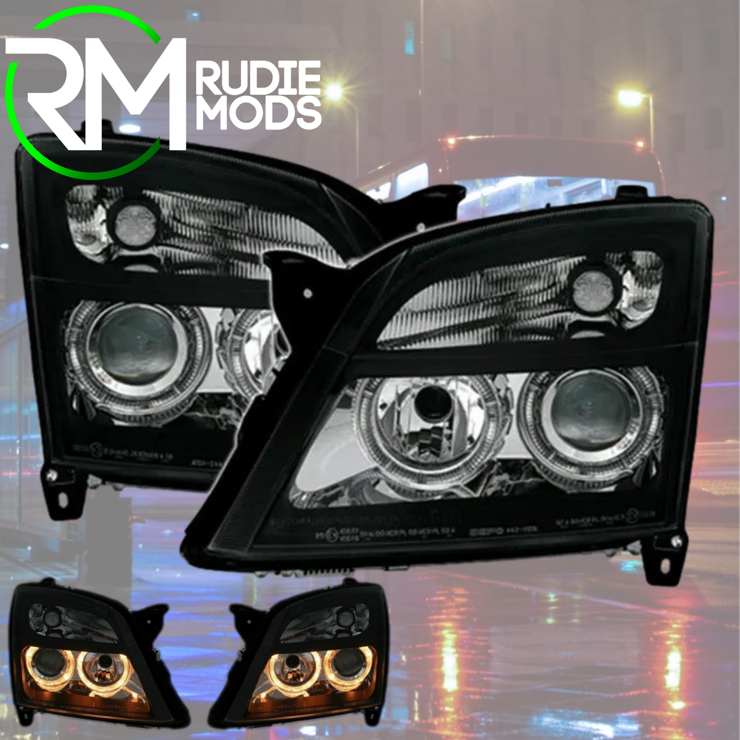 Vauxhall Signum 02-05 black angel eye headlights PHL2237