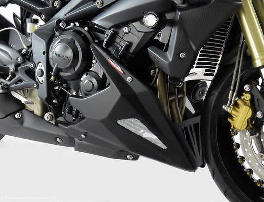 Belly Pan lower TRIUMPH STREET TRIPLE, r, r low, rs, s, MOTO2, BLACK