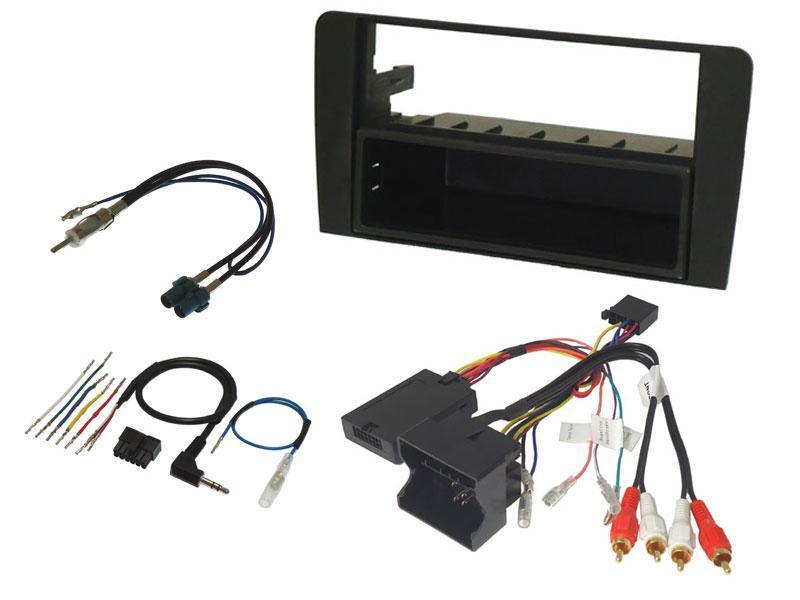InCarTec FK-271FA-SWC Audi A3 8P Single Double Din Stereo Fitting Kit AMPED