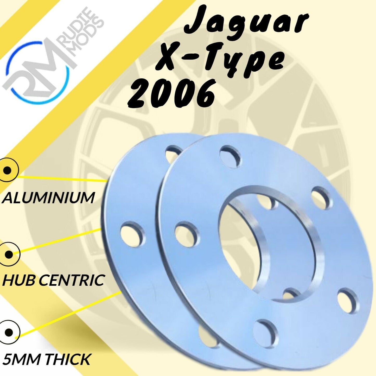 Jaguar X-Type 2006 on 5mm alloy hubcentric wheel spacers 5x108 PCD