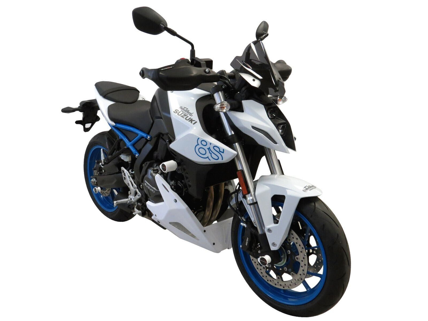 Belly Pan lower fairing SUZUKI GSX-8S 2023 GLOSS WHITE - SILVER MESH
