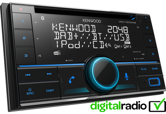 Kenwood DPX-7300DAB - NEW CD/USB/BT/DAB+ Car Headunit Stereo with Alexa