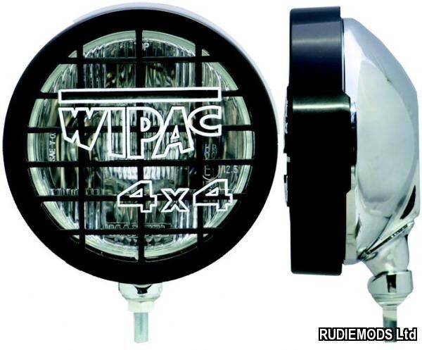 WIPAC 6" Slimline Stainless Steel 4x4 Off-Road Driving Lamps inc 100w bulbs