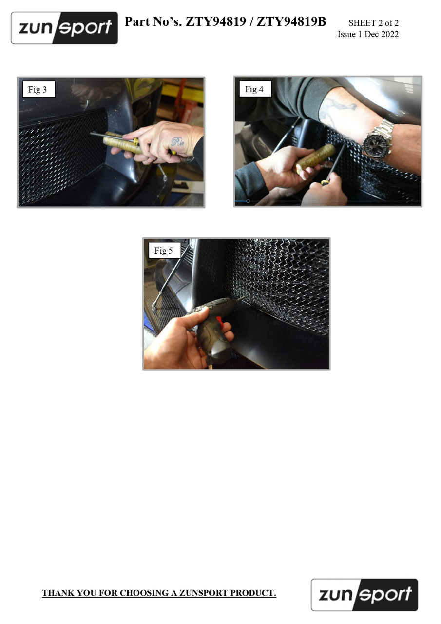 ZUNSPORT Black Full Grille Set for Toyota GR Supra MK5 ZTY95719B