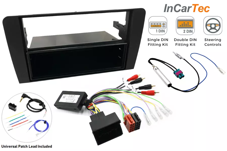 Audi A3 (8P) (2006-2013) Single/Double DIN fitting kit with SWC FULLY AMPLIFIED