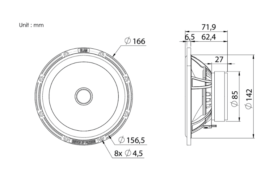 Ford B-Max BLAM RELAX 165RS Front Door Coaxial Speaker Upgrade