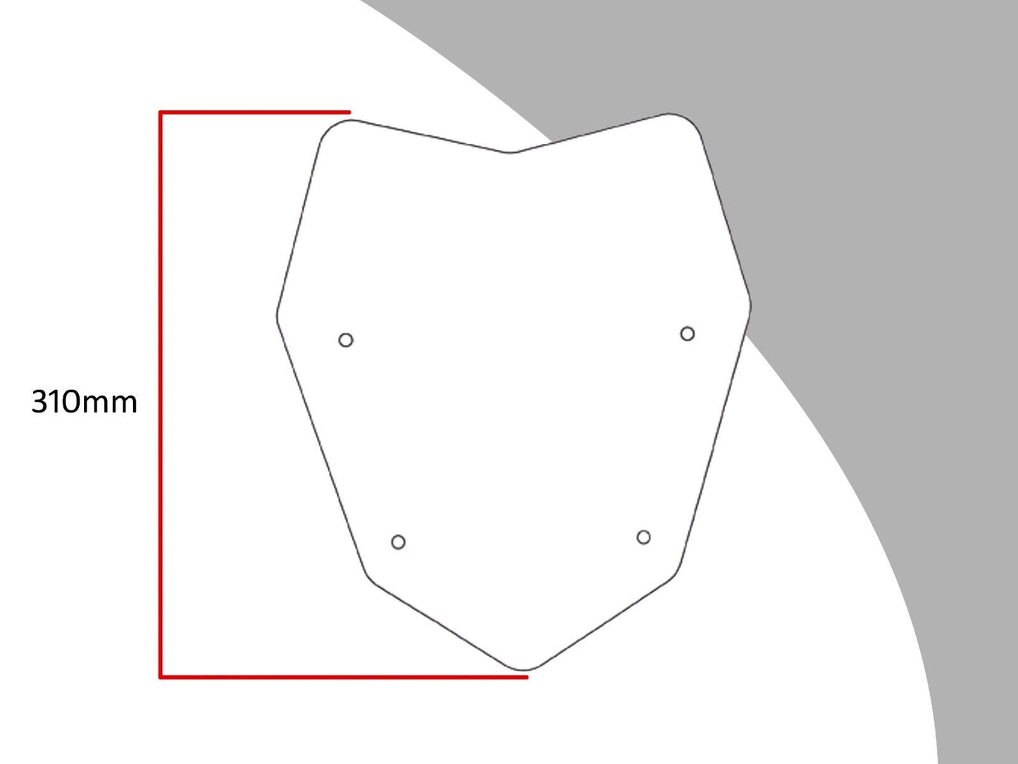 Sports Screen Wind deflector (310mm High) Yamaha Tracer 9, MT-09, FJ-09, GT GT+