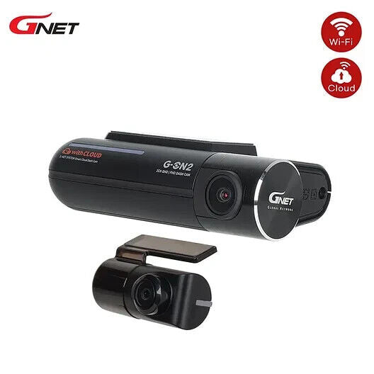 Gnet G-ON2 2 Channel Car Dash Camera - QHD Front - FHD Rear - 64GB