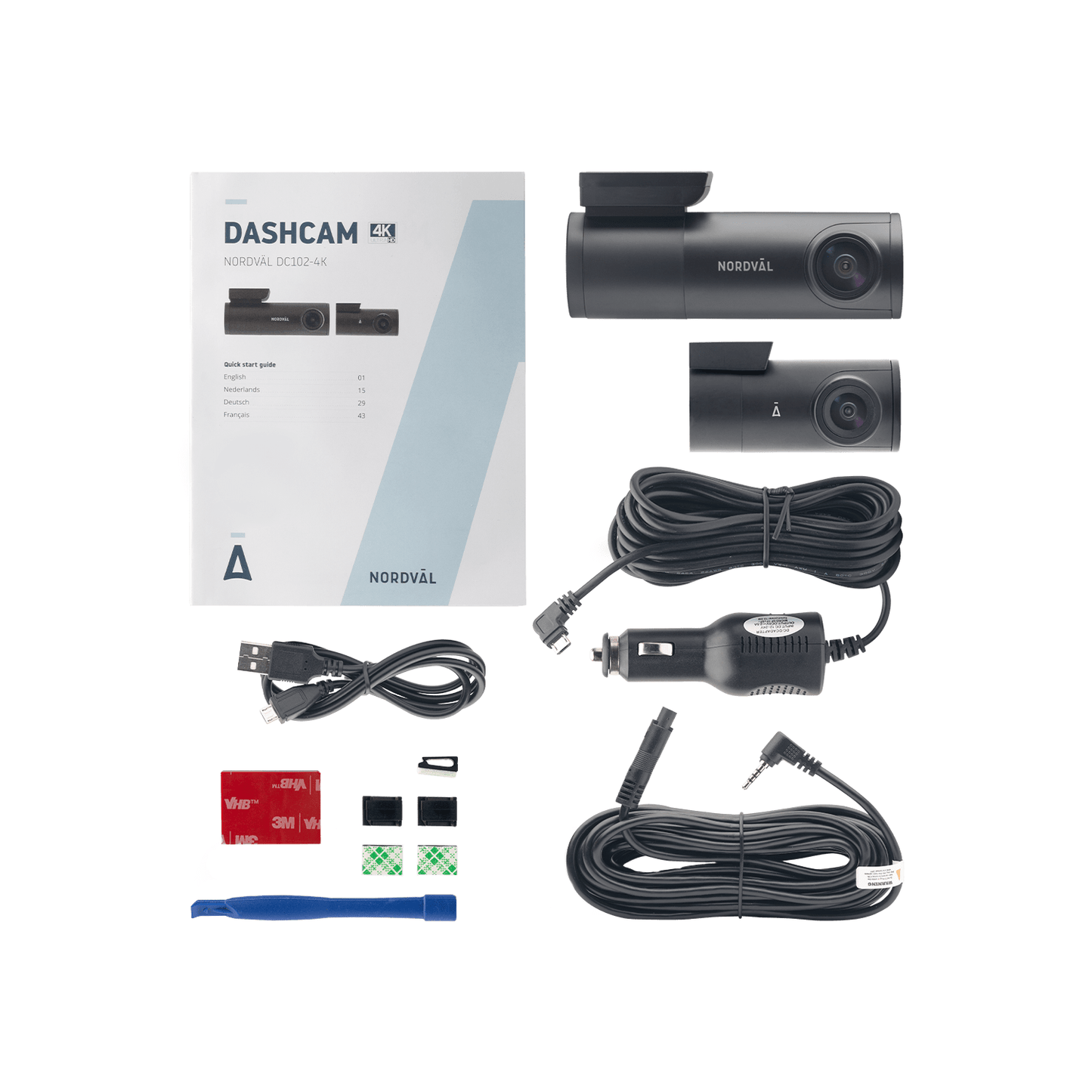 4K Dashcam Front & rear for Car, Van, Wi-Fi Nordval DC102-4K 64gb 2yr warranty